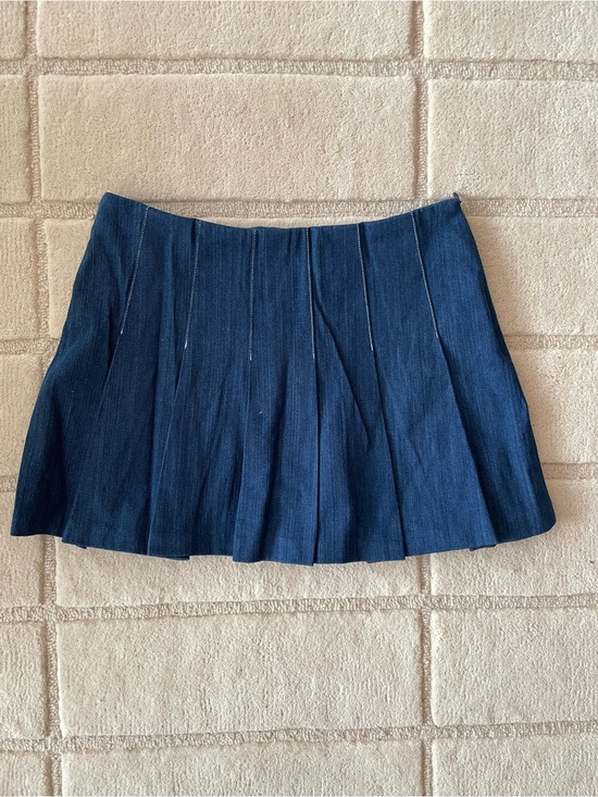 The Frankie Shop Dresses & Skirts - The Frankie Shop Dark Blue Pleated Skater Skirt